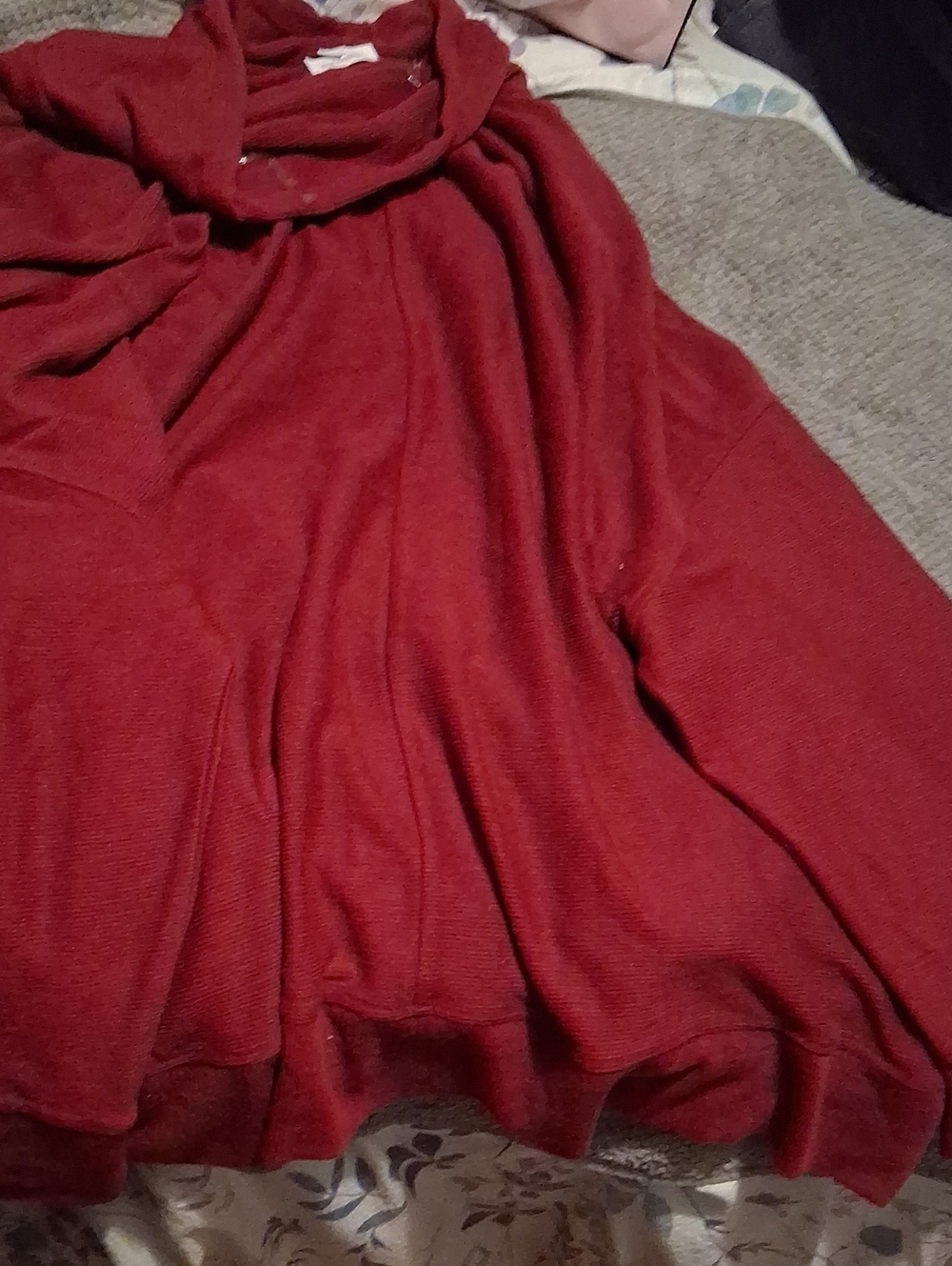 Westbound Red Cowl Neck Sweater